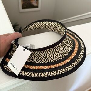 O'Neill Black, Cream, and Orange Women's Visor